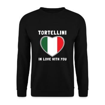 Italian Penne Pasta Tortellini - Unisex Pullover - Schwarz - Vorne - Alina (178cm) & Michal (187cm)