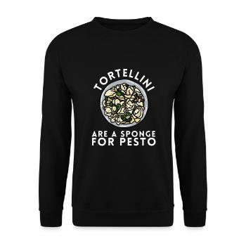 Italian Penne Pasta Tortellini - Unisex Pullover - Schwarz - Vorne - Alina (178cm) & Michal (187cm)