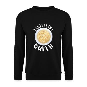 Italian Penne Pasta Tortellini - Unisex Pullover - Schwarz - Vorne - Alina (178cm) & Michal (187cm)
