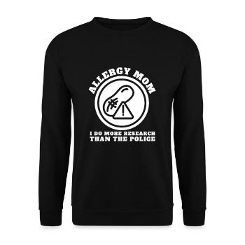 Sensibilisation à l’allergie aux arachides Allergique aux arachides - Sweat-shirt Unisexe - noir - Devant - Alina (178cm) & Michal (187cm)
