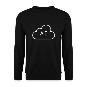 Artificial Intelligence Ai Chat - Unisex Sweatshirt - black - Front - Alina (178cm) & Michal (187cm)