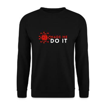 Artificial Intelligence Ai Chat - Unisex Pullover - Schwarz - Vorne - Alina (178cm) & Michal (187cm)