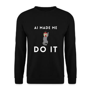 Artificial Intelligence Ai Chat - Unisex Pullover - Schwarz - Vorne - Alina (178cm) & Michal (187cm)