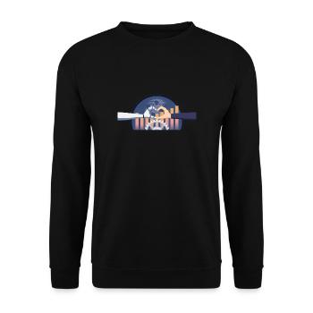 Artificial Intelligence Ai Chat - Unisex Pullover - Schwarz - Vorne - Alina (178cm) & Michal (187cm)
