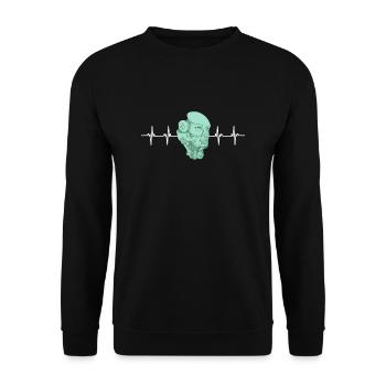 Artificial Intelligence Ai Chat - Unisex Sweatshirt - black - Front - Alina (178cm) & Michal (187cm)