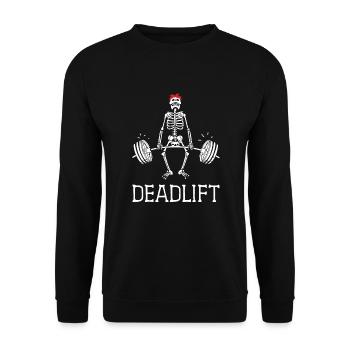 Weight Lifting Power Snatch - Unisex Sweatshirt - black - Front - Alina (178cm) & Michal (187cm)