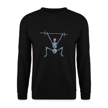 Weight Lifting Power Snatch - Unisex Sweatshirt - black - Front - Alina (178cm) & Michal (187cm)
