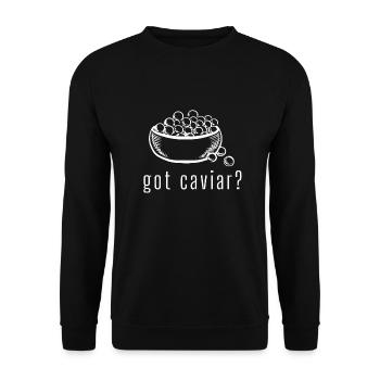 Caviar rouge de saumon à la russe - Sweat-shirt Unisexe - noir - Devant - Alina (178cm) & Michal (187cm)