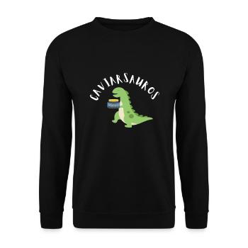 Caviar rouge de saumon à la russe - Sweat-shirt Unisexe - noir - Devant - Alina (178cm) & Michal (187cm)