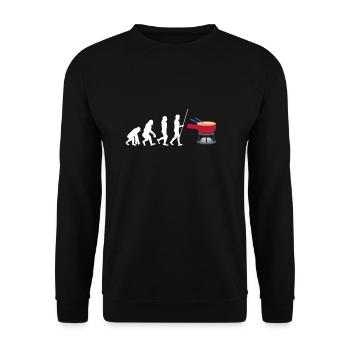 Swiss Cheese Fondue - Unisex Sweatshirt - black - Front - Alina (178cm) & Michal (187cm)