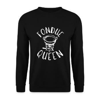 Swiss Cheese Fondue - Unisex Sweatshirt - black - Front - Alina (178cm) & Michal (187cm)