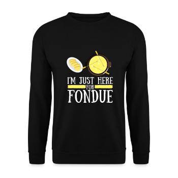 Swiss Cheese Fondue - Unisex Sweatshirt - black - Front - Alina (178cm) & Michal (187cm)
