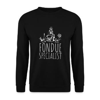 Swiss Cheese Fondue - Unisex Sweatshirt - black - Front - Alina (178cm) & Michal (187cm)