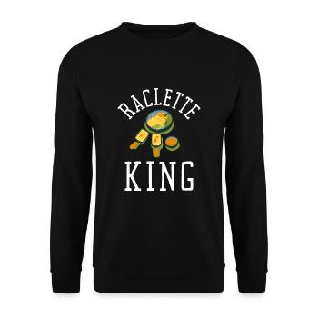 Swiss Cheese Fondue Raclette - Unisex Sweatshirt - black - Front - Alina (178cm) & Michal (187cm)