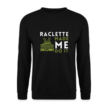 Swiss Cheese Fondue Raclette - Unisex Sweatshirt - black - Front - Alina (178cm) & Michal (187cm)