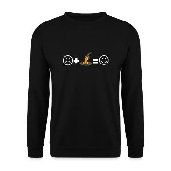 Swiss Cheese Fondue Raclette - Unisex Sweatshirt - black - Front - Alina (178cm) & Michal (187cm)