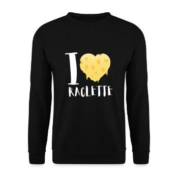 Swiss Cheese Fondue Raclette - Unisex Sweatshirt - black - Front - Alina (178cm) & Michal (187cm)