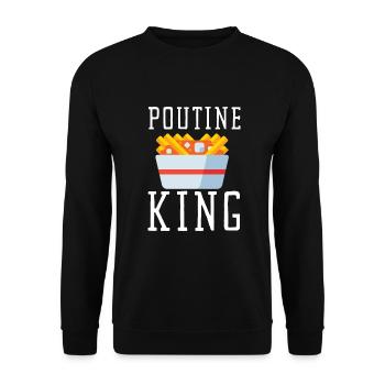 Cheese Curds Gravy Mix Canada Poutine - Sweat-shirt Unisexe - noir - Devant - Alina (178cm) & Michal (187cm)