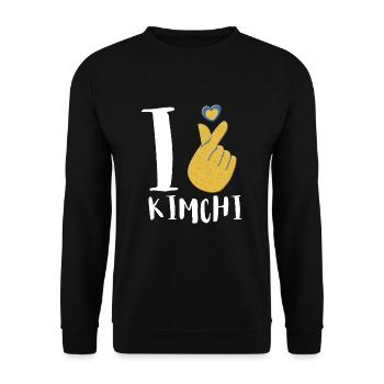 KBBQ Korean BBQ Kimchi Ramen - Unisex Sweatshirt - black - Front - Alina (178cm) & Michal (187cm)