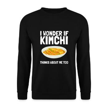 KBBQ Korean BBQ Kimchi Ramen - Unisex Sweatshirt - black - Front - Alina (178cm) & Michal (187cm)