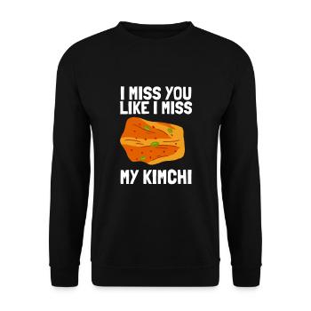 KBBQ Korean BBQ Kimchi Ramen - Unisex Sweatshirt - black - Front - Alina (178cm) & Michal (187cm)