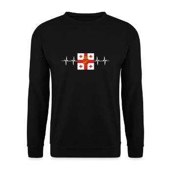Drapeau géorgien - Sweat-shirt Unisexe - noir - Devant - Alina (178cm) & Michal (187cm)