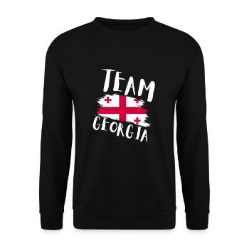 Drapeau géorgien - Sweat-shirt Unisexe - noir - Devant - Alina (178cm) & Michal (187cm)