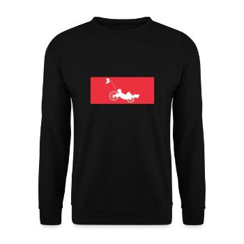 Recumbent Bike And Velomobil - Unisex Pullover - Schwarz - Vorne - Alina (178cm) & Michal (187cm)