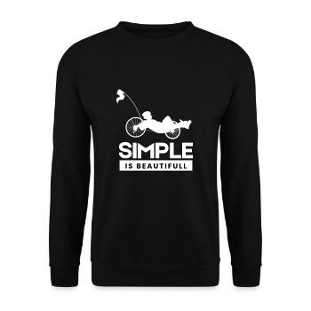 Recumbent Bike And Velomobil - Unisex Pullover - Schwarz - Vorne - Alina (178cm) & Michal (187cm)