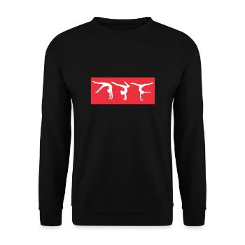 Cheerleader Tumbling Acrobat Cartwheel Mom - Unisex Pullover - Schwarz - Vorne - Alina (178cm) & Michal (187cm)