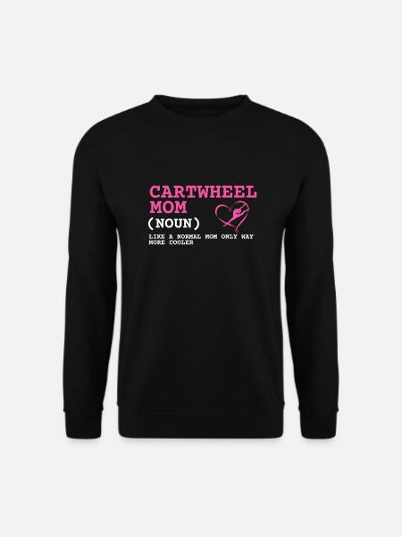 Cheerleader Tumbling Acrobat Cartwheel Mom - Unisex Pullover - Schwarz