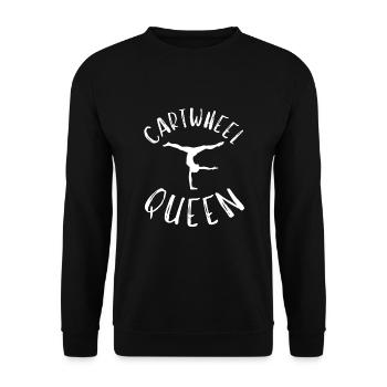 Cheerleader Tumbling Acrobat Cartwheel Mom - Unisex Pullover - Schwarz - Vorne - Alina (178cm) & Michal (187cm)