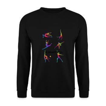Cheerleader Tumbling Acrobat Cartwheel Mom - Unisex Pullover - Schwarz - Vorne - Alina (178cm) & Michal (187cm)