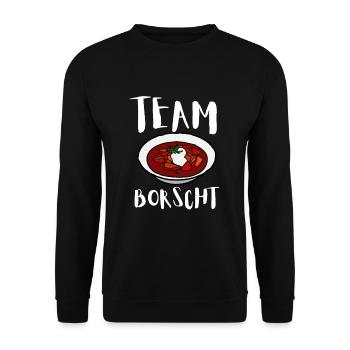 Borsch Beetroot Ukrainian Borscht - Unisex Sweatshirt - black - Front - Alina (178cm) & Michal (187cm)