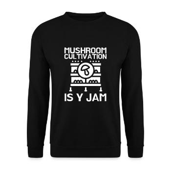 Mushroom Cultivation Farmer - Unisex Sweatshirt - black - Front - Alina (178cm) & Michal (187cm)