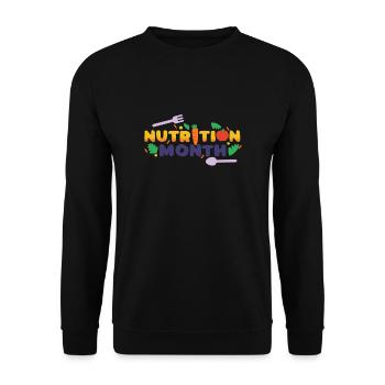 Nutritionniste holistique Mois national de la nutrition - Sweat-shirt Unisexe - noir - Devant - Alina (178cm) & Michal (187cm)