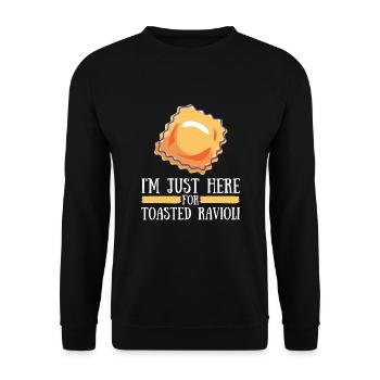St. Louis Toasted Ravioli - Unisex Sweatshirt - black - Front - Alina (178cm) & Michal (187cm)