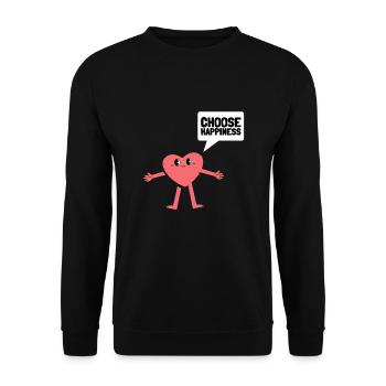 International Day Of Happiness - Unisex Sweatshirt - black - Front - Alina (178cm) & Michal (187cm)