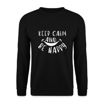 International Day Of Happiness - Unisex Sweatshirt - black - Front - Alina (178cm) & Michal (187cm)