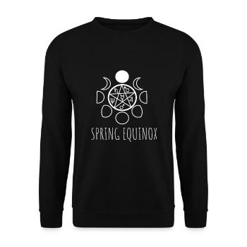 First Day Of Spring Equinox - Unisex Pullover - Schwarz - Vorne - Alina (178cm) & Michal (187cm)