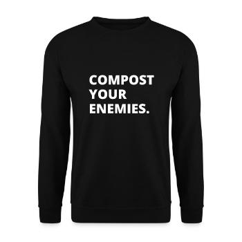 Compost Your Enemies - Unisex Sweatshirt - black - Front - Alina (178cm) & Michal (187cm)