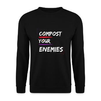Compost Your Enemies - Unisex Sweatshirt - black - Front - Alina (178cm) & Michal (187cm)