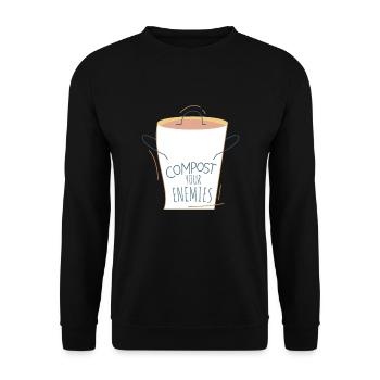Compost Your Enemies - Unisex Sweatshirt - black - Front - Alina (178cm) & Michal (187cm)