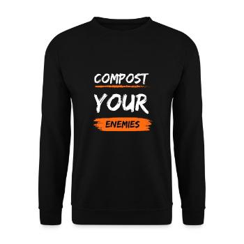 Compost Your Enemies - Unisex Sweatshirt - black - Front - Alina (178cm) & Michal (187cm)