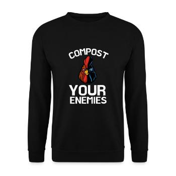 Compost Your Enemies - Unisex Sweatshirt - black - Front - Alina (178cm) & Michal (187cm)