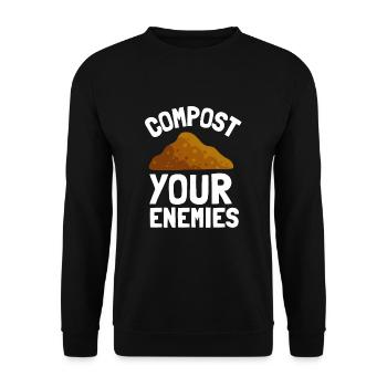 Compost Your Enemies - Unisex Sweatshirt - black - Front - Alina (178cm) & Michal (187cm)