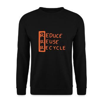 Recycler, j’aime recycler - Sweat-shirt Unisexe - noir - Devant - Alina (178cm) & Michal (187cm)