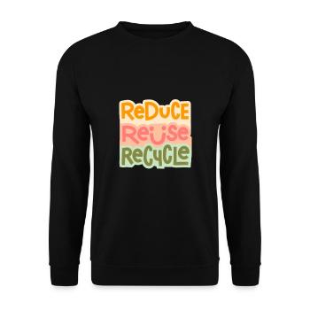 Recycle, I Love Recycling - Unisex Sweatshirt - black - Front - Alina (178cm) & Michal (187cm)