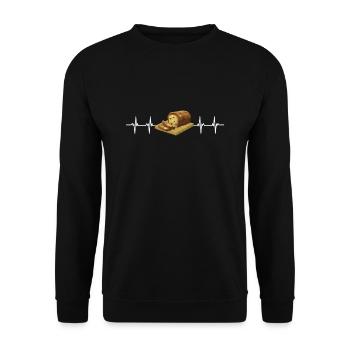 Cuisson du pain aux raisins secs - Sweat-shirt Unisexe - noir - Devant - Alina (178cm) & Michal (187cm)