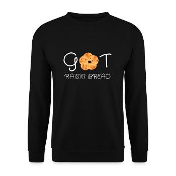 Cuisson du pain aux raisins secs - Sweat-shirt Unisexe - noir - Devant - Alina (178cm) & Michal (187cm)
